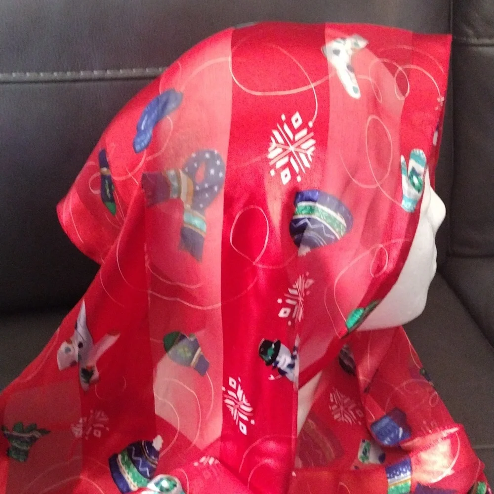 Holiday Scarf Holly Print